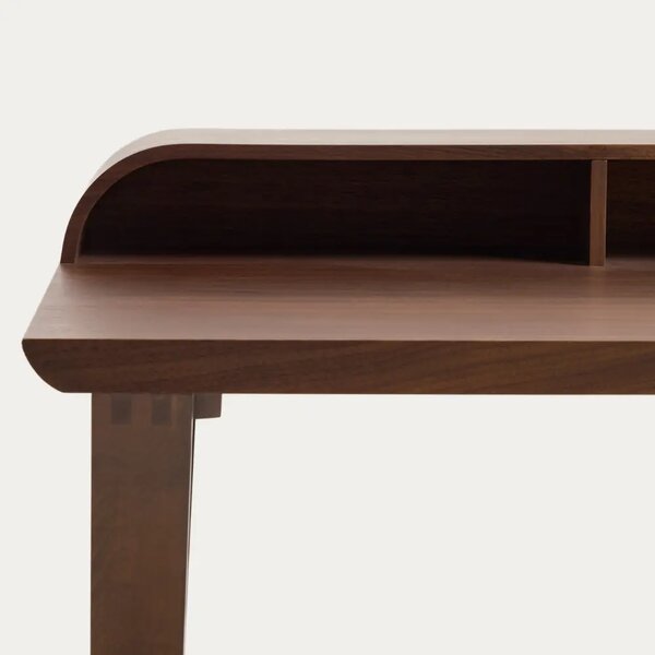 Kave Home Hnědý dřevěný pracovní stůl Dilare 120 x 85 cm