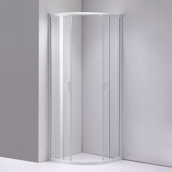 BPS-koupelny Čtvrtkruhový sprchový kout KZ94A 80x80 bílá/transparent - bez vaničky