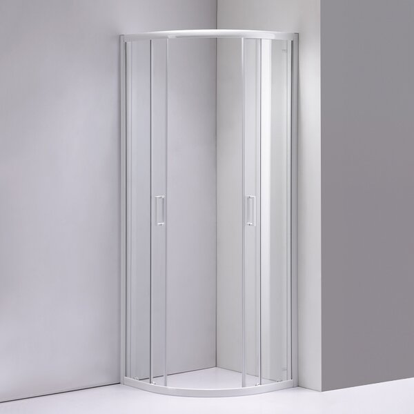 BPS-koupelny Čtvrtkruhový sprchový kout KZ94A 80x80 bílá/transparent - bez vaničky