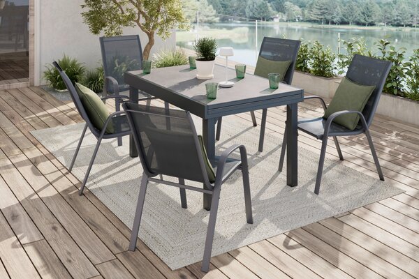 ZAHRADNÍ STŮL, kov, plast, 135/270/75/90 cm Ambia Garden - Online Only zahradní nábytek, Online Only