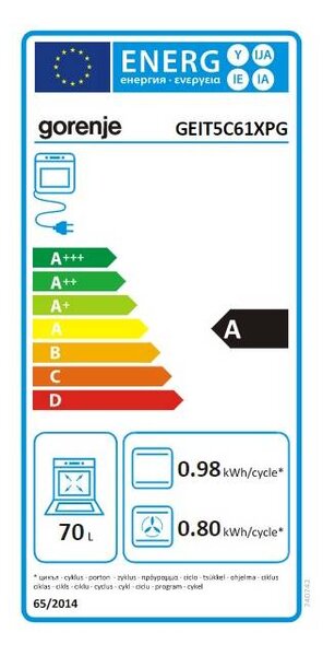 Indukční sporák Gorenje GEIT5C61XPG (A)