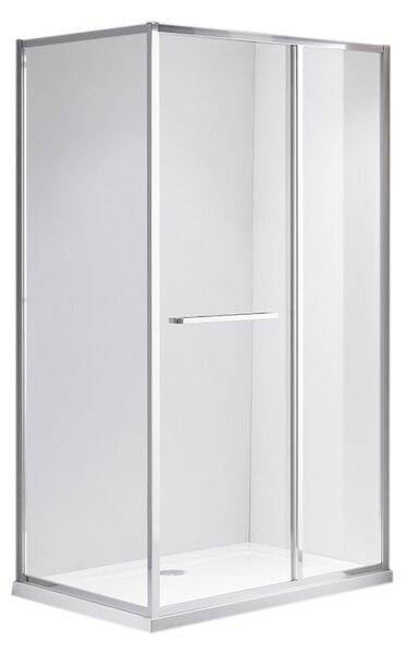 BPS-koupelny Obdélníkový sprchový kout KIRA 100x80 chrom/transparent - bez vaničky