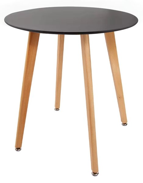 Kulatý jídelní stůl Eden Ø80 cm - Černý