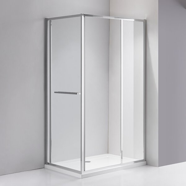 BPS-koupelny Obdélníkový sprchový kout KIRA 100x80 chrom/transparent - bez vaničky