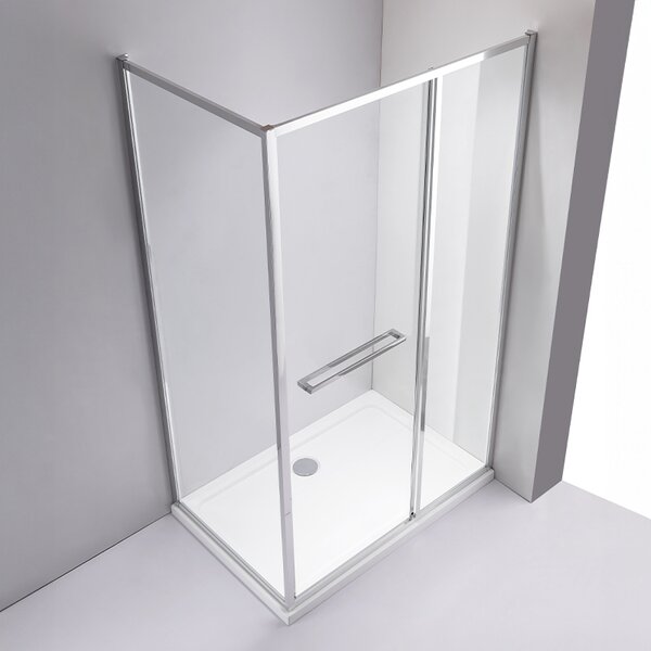 BPS-koupelny Obdélníkový sprchový kout KIRA 100x80 chrom/transparent - bez vaničky