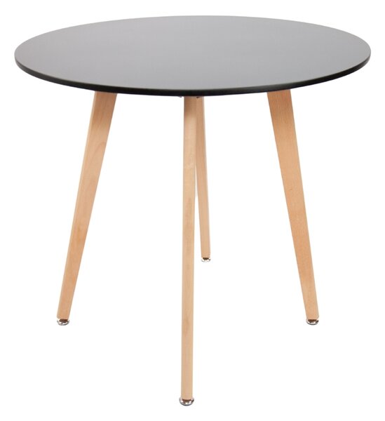Kulatý jídelní stůl Eden Ø80 cm - Černý