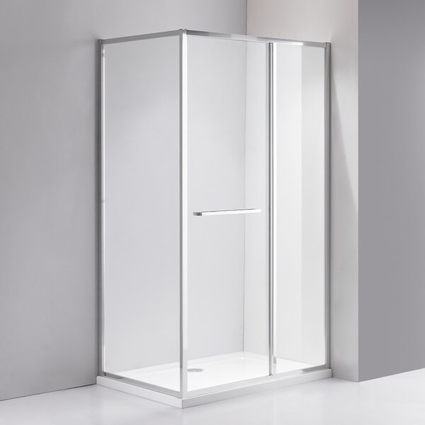 BPS-koupelny Obdélníkový sprchový kout KIRA 100x80 chrom/transparent - bez vaničky