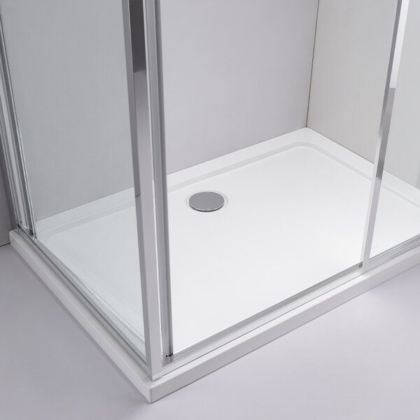 BPS-koupelny Obdélníkový sprchový kout KIRA 100x80 chrom/transparent - bez vaničky