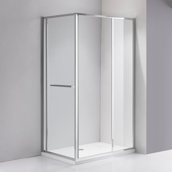 BPS-koupelny Obdélníkový sprchový kout KIRA 90x80 chrom/transparent - bez vaničky