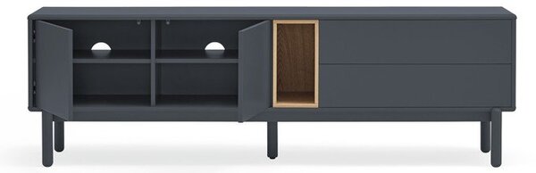 Tmavě šedý TV stolek 180x56 cm Corvo - Teulat