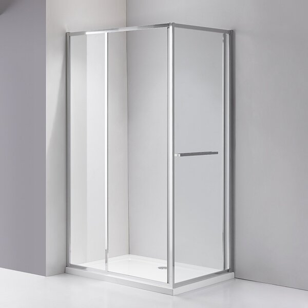 BPS-koupelny Obdélníkový sprchový kout KIRA 90x80 chrom/transparent - bez vaničky