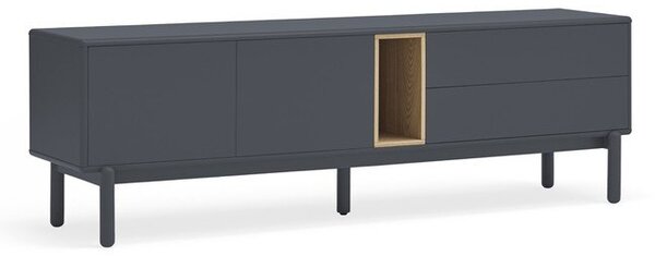 Tmavě šedý TV stolek 180x56 cm Corvo - Teulat