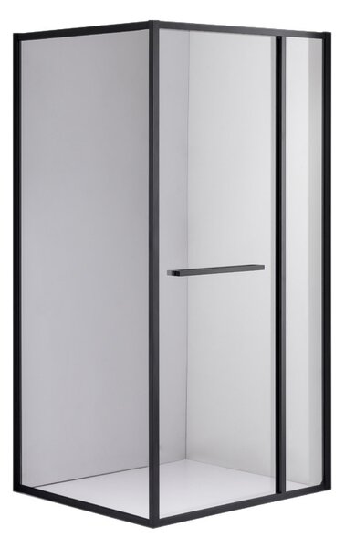 BPS-koupelny Obdélníkový sprchový kout KIRA BL 110x80 černá/transparent - bez vaničky