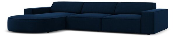 Modrá sametová rohová pohovka (levý roh) Jodie - Micadoni Home