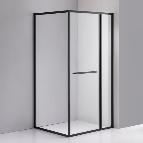 BPS-koupelny Obdélníkový sprchový kout KIRA BL 110x80 černá/transparent - bez vaničky