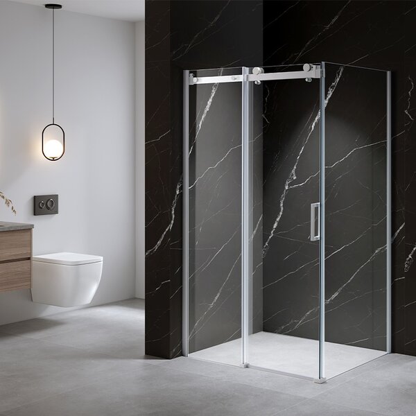 BPS-koupelny Obdélníkový sprchový kout KZ202A WH 100x90 bílá/transparent - bez vaničky