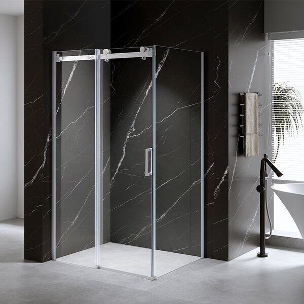 BPS-koupelny Obdélníkový sprchový kout KZ202A WH 100x90 bílá/transparent - bez vaničky