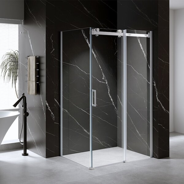 BPS-koupelny Obdélníkový sprchový kout KZ202A WH 100x90 bílá/transparent - bez vaničky