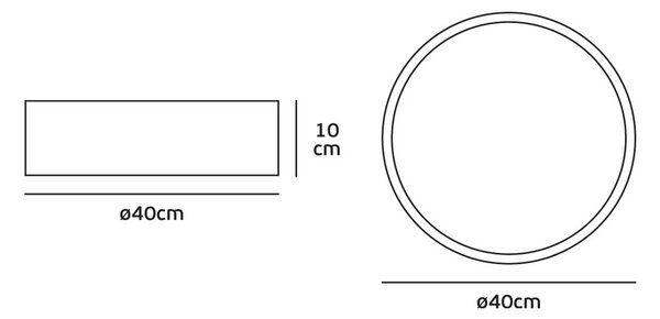 VK Light Reter LED stropní svítidlo 100xØ400 mm