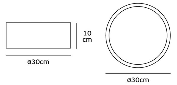 VK Light Reter LED stropní svítidlo 100xØ400 mm