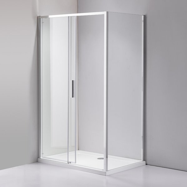 BPS-koupelny Obdélníkový sprchový kout NOVA CH 120x90 chrom/transparent - bez vaničky