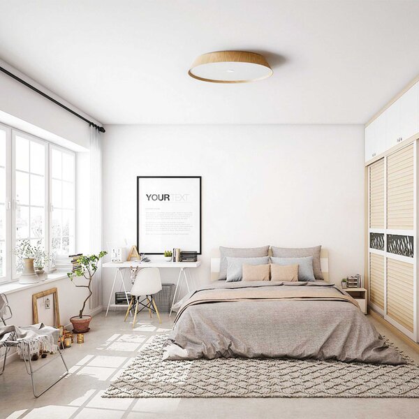 VK Light Woody LED stropní dřevěné svítidlo Ø270 mmHnědá