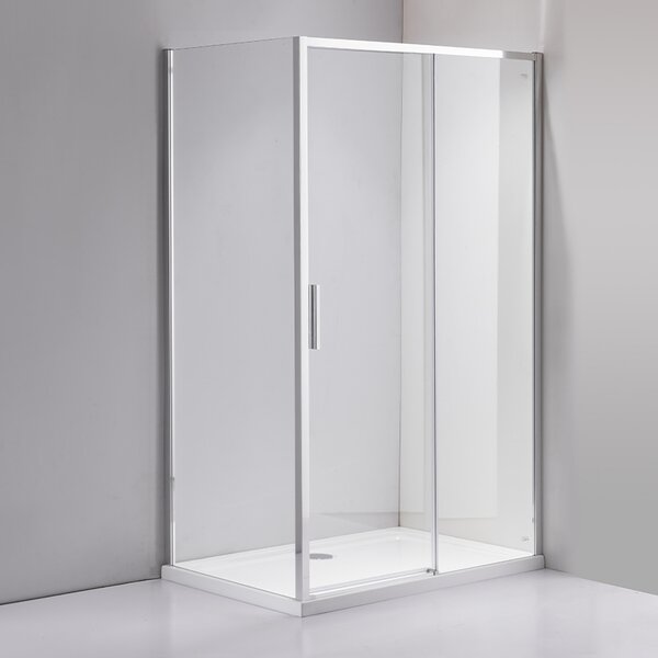 BPS-koupelny Obdélníkový sprchový kout NOVA CH 120x90 chrom/transparent - bez vaničky