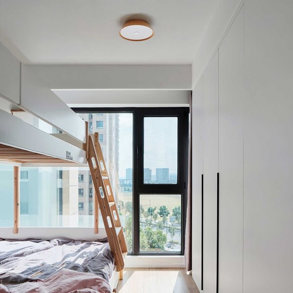 VK Light Woody LED stropní dřevěné svítidlo Ø270 mmHnědá