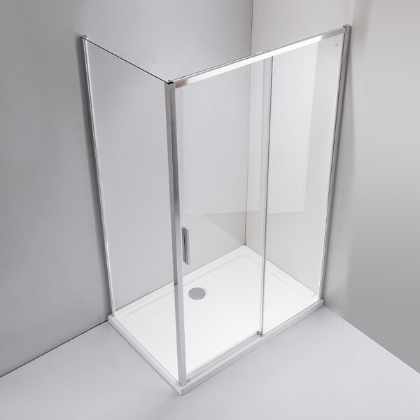 BPS-koupelny Obdélníkový sprchový kout NOVA CH 120x90 chrom/transparent - bez vaničky