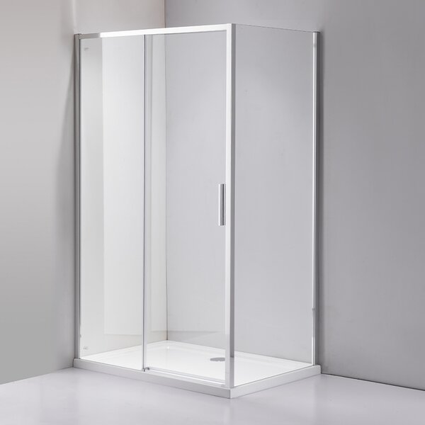BPS-koupelny Obdélníkový sprchový kout NOVA CH 120x90 chrom/transparent - bez vaničky
