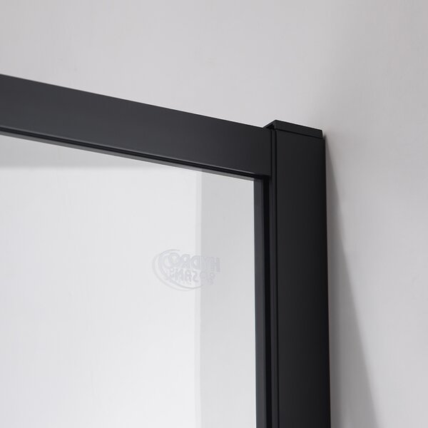 BPS-koupelny Obdélníkový sprchový kout NOVA BL 100x90 černý/transparent - bez vaničky