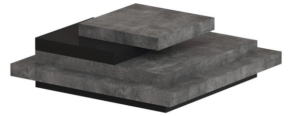 Šedý konferenční stolek v dekoru betonu 110x110 cm Slate - TemaHome