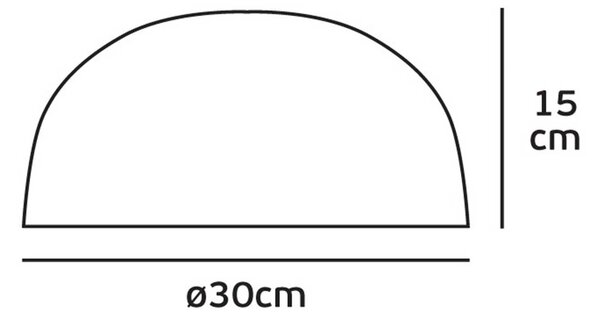 VK Light Bol E27 stropní svítidlo 250xØ500 mmČerná