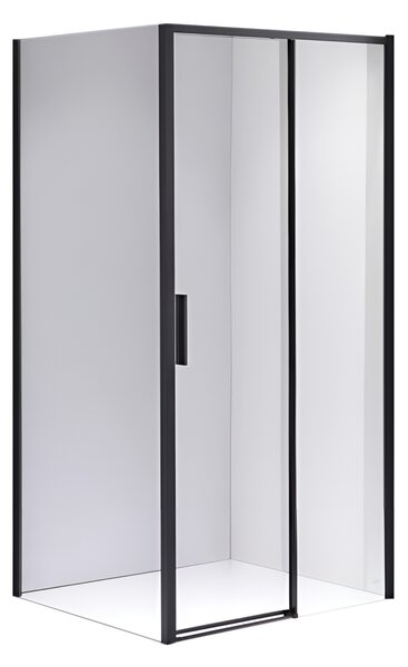 BPS-koupelny Obdélníkový sprchový kout NOVA BL 100x90 černý/transparent - bez vaničky