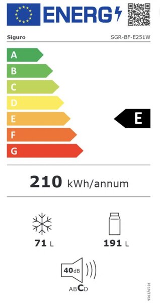 Lednice Siguro Astra E251W (E)