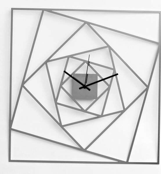 Luxusní hodiny na zeď, ocel 38x38cm: Růže | atelierDSGN