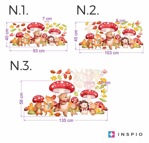INSPIO-textilní přelepitelná samolepka - Tapety na zeď - Tančící zvířata na louce