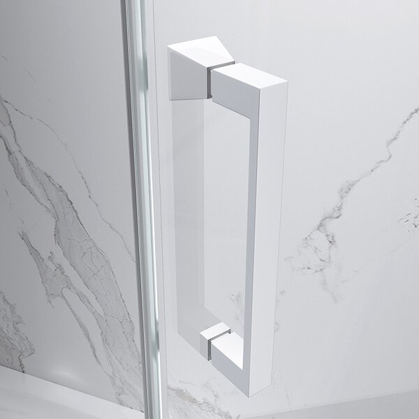 BPS-koupelny Obdélníkový sprchový kout KZ05A WH 90x80 bílá/transparent - bez vaničky