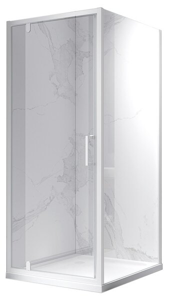 BPS-koupelny Obdélníkový sprchový kout KZ05A WH 90x80 bílá/transparent - bez vaničky