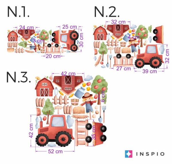 INSPIO-textilní přelepitelná samolepka - Tapety na zeď - Hravá atmosféra farmy v dětském pokoji