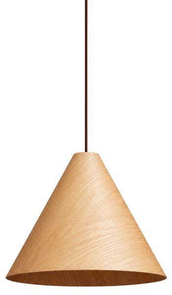 VK Light Woody E27 závěsné dřevěné svítidlo Hnědáø450 mm