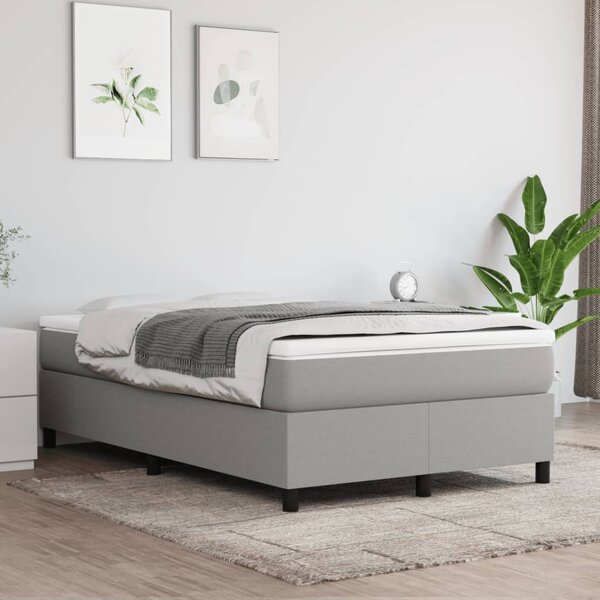 Box spring postel s matrací světle šedá 120x190 cm textil 3269683