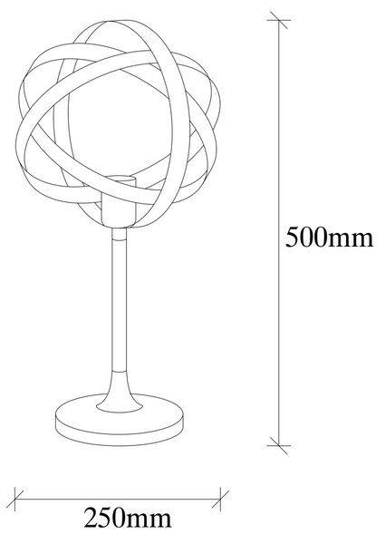 Opviq Stolní lampa Gezegen černá/zlatá