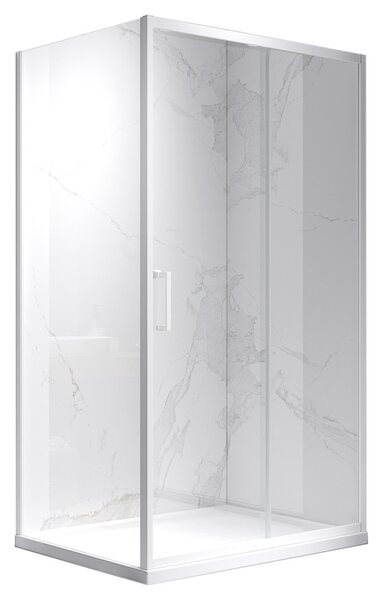 BPS-koupelny Obdélníkový sprchový kout KZ103 WH 90x80 bílá/transparent - bez vaničky