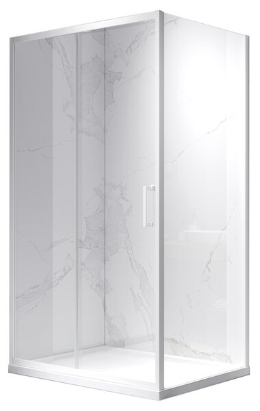 BPS-koupelny Obdélníkový sprchový kout KZ103 WH 90x80 bílá/transparent - bez vaničky