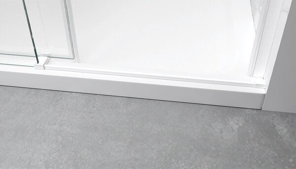 BPS-koupelny Posuvné sprchové dveře KZ09D 130 bílá/transparent pro instalaci do niky - bez vaničky