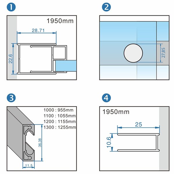 BPS-koupelny Posuvné sprchové dveře KZ09D 130 bílá/transparent pro instalaci do niky - bez vaničky