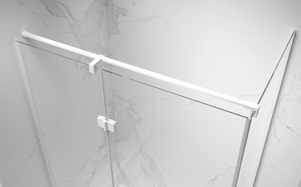 BPS-koupelny Obdélníkový sprchový kout KZ02C WH 110x80 bílá/transparent - bez vaničky