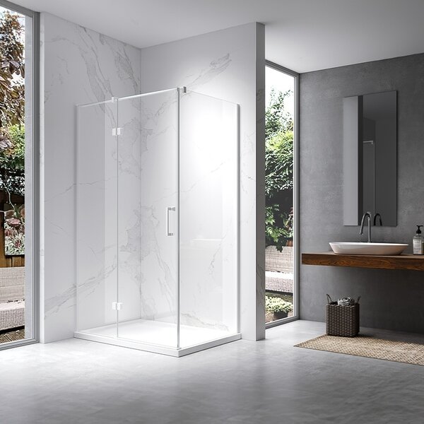 BPS-koupelny Obdélníkový sprchový kout KZ02C WH 110x80 bílá/transparent - bez vaničky