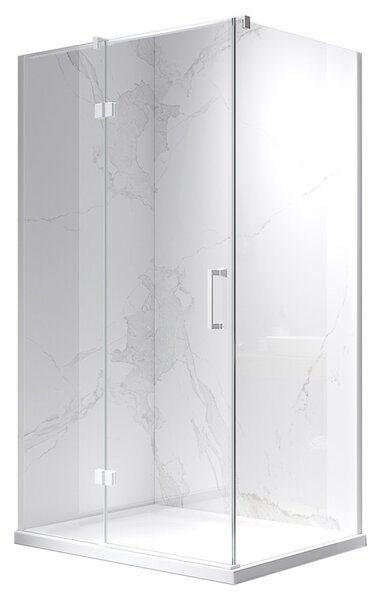 BPS-koupelny Obdélníkový sprchový kout KZ02C WH 110x80 bílá/transparent - bez vaničky